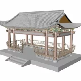 Chinese Garden Pavilion 3d model