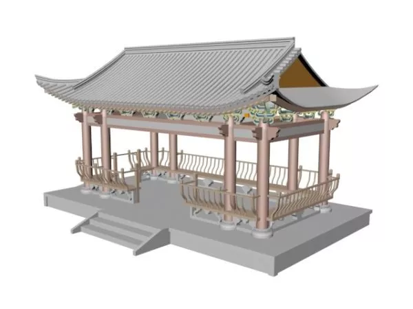 Chinese Garden Pavilion 3d model Chinese Garden Pavilion 3d model