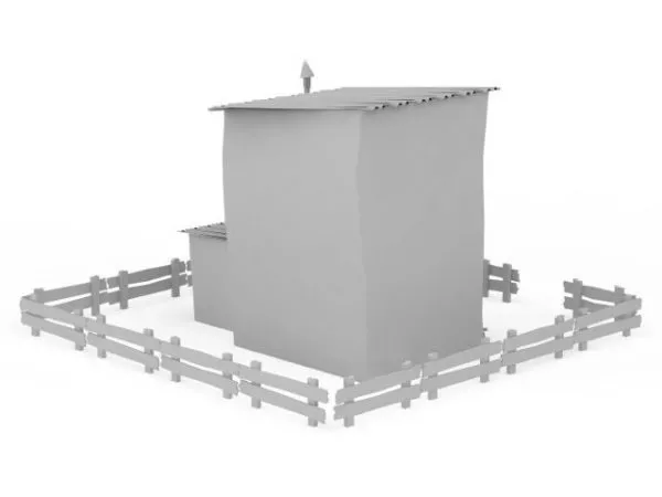 Grange House 3d model Grange House 3d model