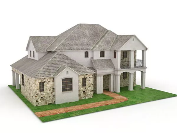 Simple Villa Modern Style 3d model