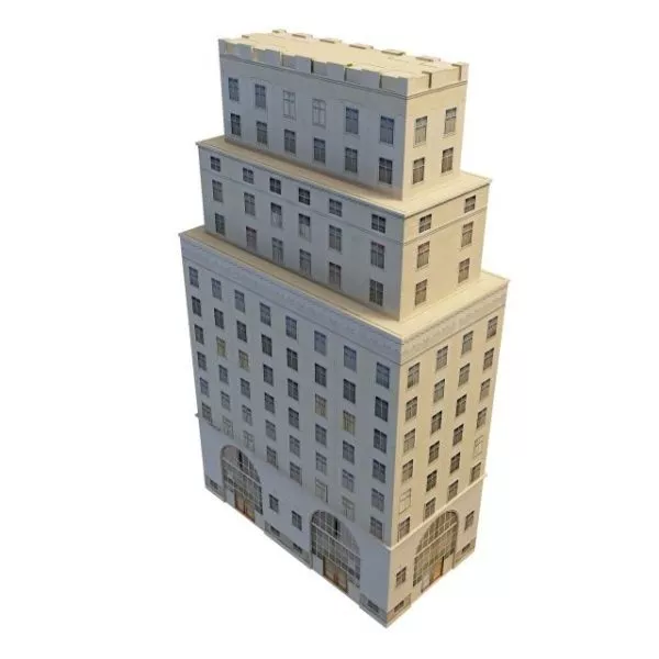Old Office Block 3d model Old Office Block 3d model