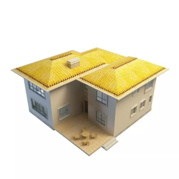 Two Story House 3d model Two Story House 3d model