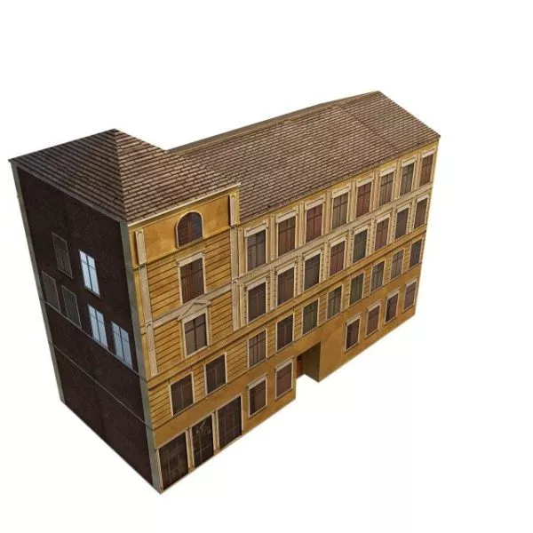 Apartment Building Concept House 3d model