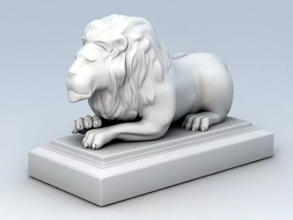 Laying Lion Statue 3d model Laying Lion Statue 3d model
