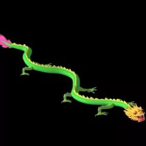 Green Chinese Dragon 3d model