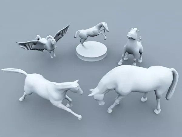 Horse Statue Collection 3d model Horse Statue Collection 3d model