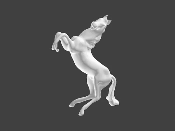 White Horse With Saddle 3d model