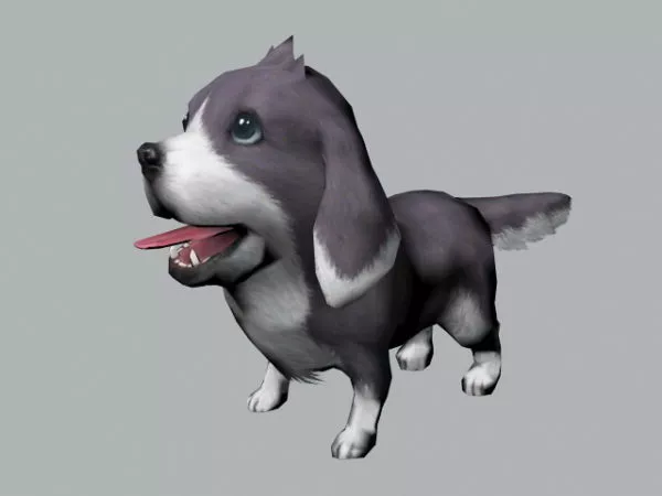 Cute Happy Puppy 3d model Cute Happy Puppy 3d model