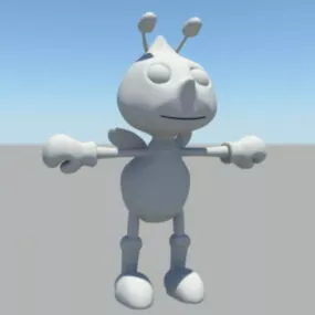 Cute Cartoon Bee 3d model