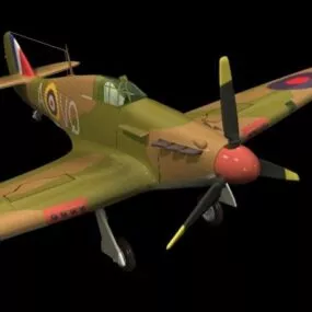 Hawker Hurricane Fighter 3d model