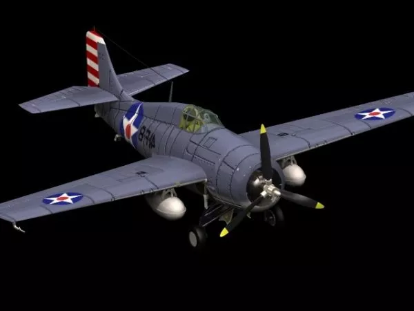 Grumman F4f Wildcat Fighter 3d model Grumman F4f Wildcat Fighter 3d model