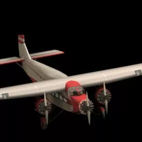 Ford A5 Trimotor Transport Aircraft 3d model