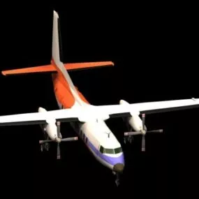 Fokker F27 Turboprop Airliner 3d model