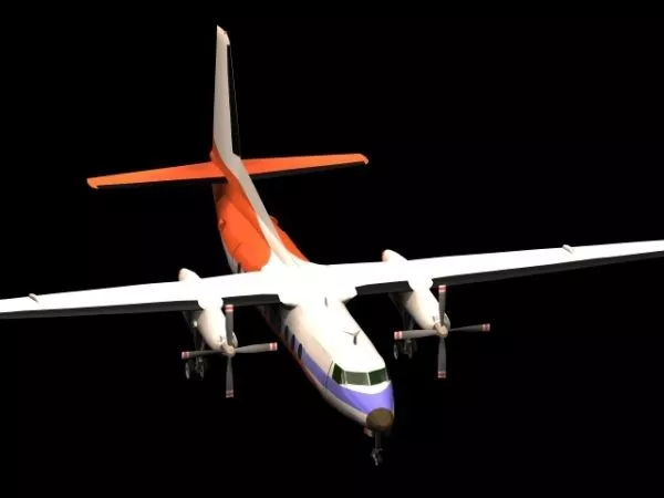 Fokker F27 Turboprop Airliner 3d model Fokker F27 Turboprop Airliner 3d model