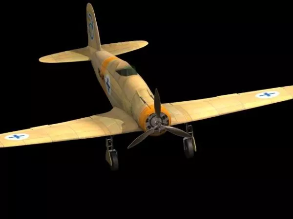 Fiat G.50 Fighter Aircraft 3d model Fiat G.50 Fighter Aircraft 3d model
