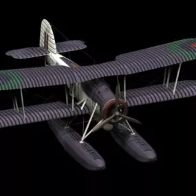 Fairey Swordfish Torpedo Bomber 3d model