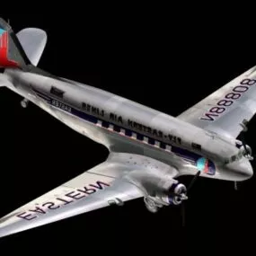 Douglas Dc-3 Transport Aircraft 3d model
