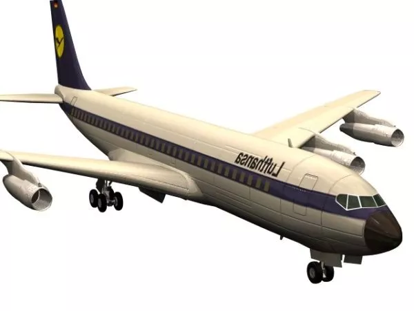 Boeing 707 Jet Airliner 3d model Boeing 707 Jet Airliner 3d model