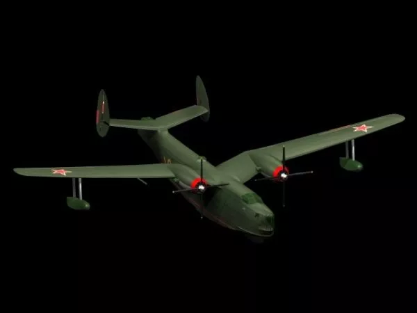 Beriev Be-6 Madge Flying Boat 3d model Beriev Be-6 Madge Flying Boat 3d model