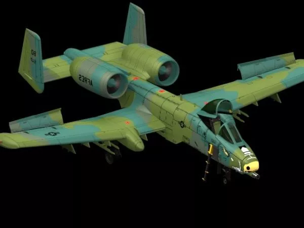A-10 Thunderbolt Ii Attack Aircraft 3d model A-10 Thunderbolt Ii Attack Aircraft 3d model