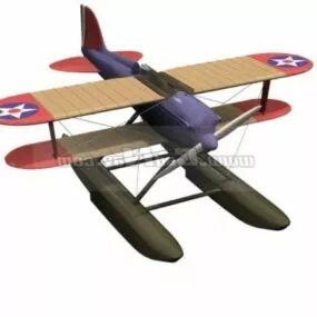 Hydro-biplane 3d model