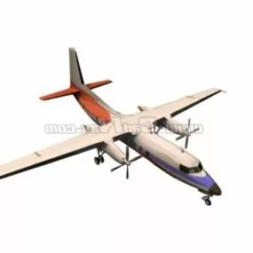 Fokker F27 Friendship Airliner 3d model