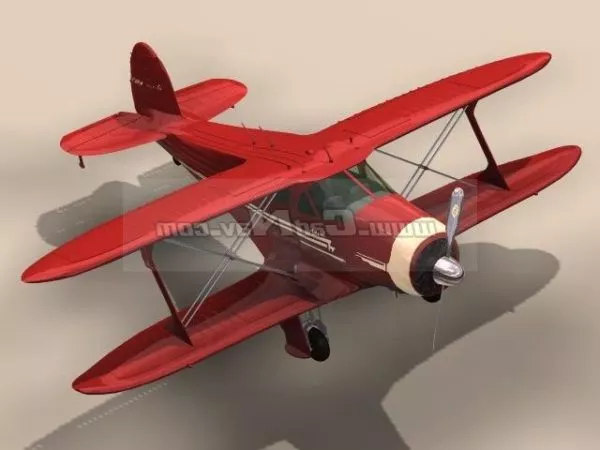 Beechcraft Model 17 Staggerwing Utility Aircraft 3d model Beechcraft Model 17 Staggerwing Utility Aircraft 3d model