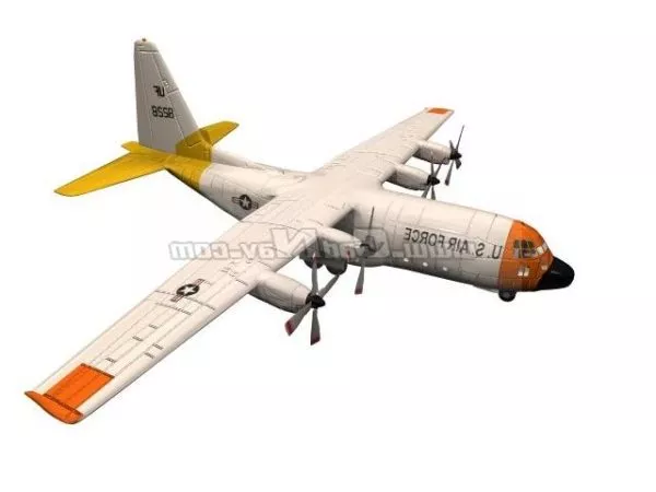 Lockheed C-130 Hercules Military Transport Aircraft 3d model Lockheed C-130 Hercules Military Transport Aircraft 3d model