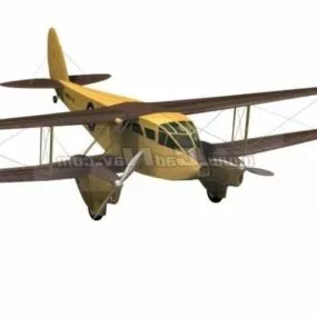 De Havilland Dh.89 Dragon Rapide Short-haul Airliner 3d model