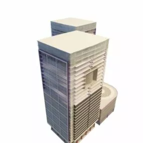 Corner Office Building 3d model