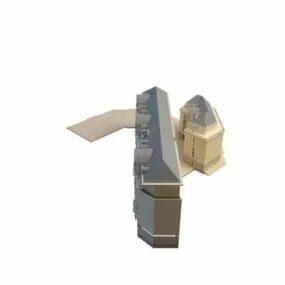 Residential Apartment Building Area 3d model