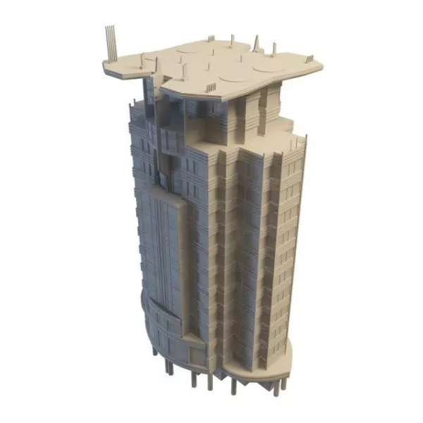 Modern Office Building With Roof Heliport 3d model Modern Office Building With Roof Heliport 3d model