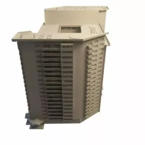 Rectangular Office Building 3d model