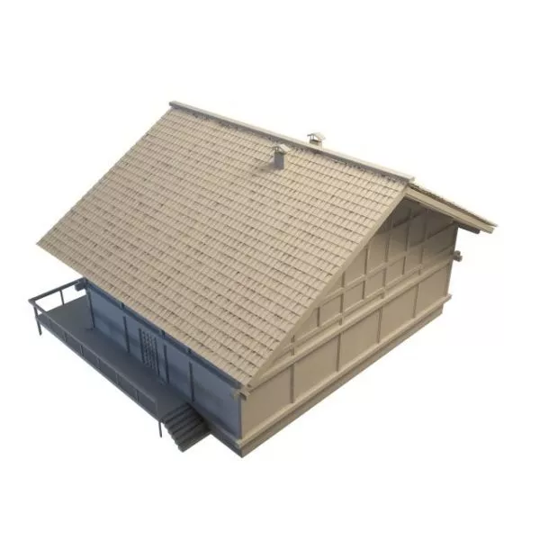 Wooden Country House 3d model Wooden Country House 3d model
