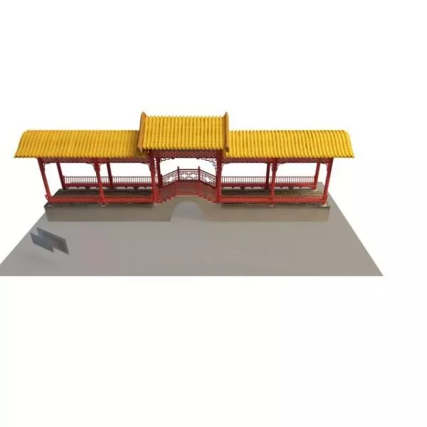 Garden Bridge Building Set 3d model