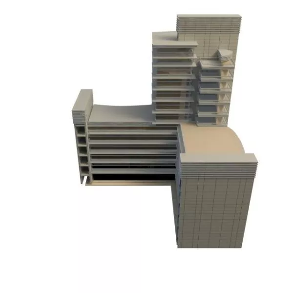 Modern Commercial Complex 3d model Modern Commercial Complex 3d model