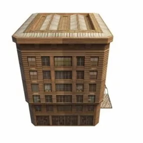 Old Apartment Building 3d model