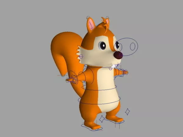Lowpoly Squirrel In Jungle 3d model