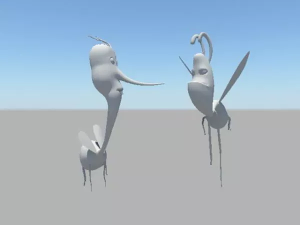Cartoon Mosquito 3d model Cartoon Mosquito 3d model