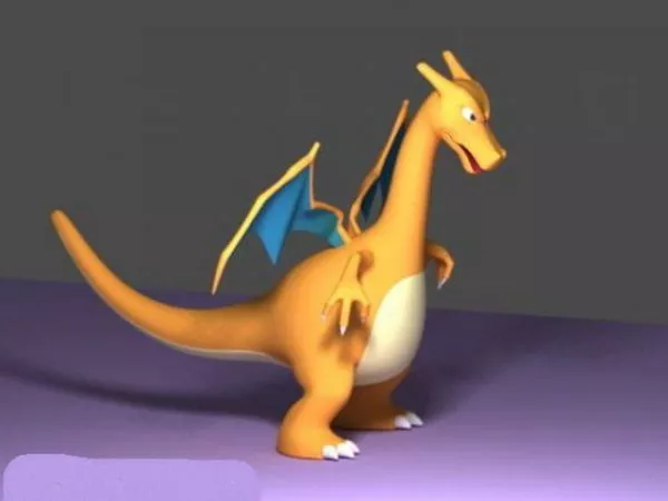 Cute Yellow Dragon 3d model Cute Yellow Dragon 3d model