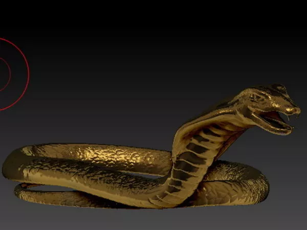 Gold Cobra 3d model Gold Cobra 3d model