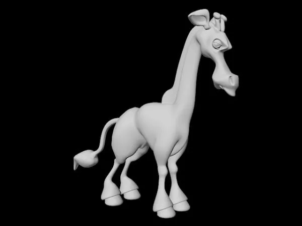 White Horse Animal Sculpture 3d model