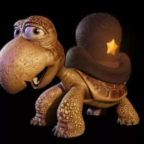 Mountain Turtle Cartoon 3d model