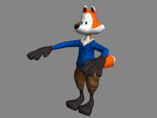 Cartoon Red Fox 3d model