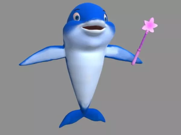 Cute Cartoon Dolphin 3d model Cute Cartoon Dolphin 3d model