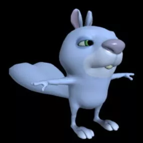 Blue Squirrel Rig 3d model
