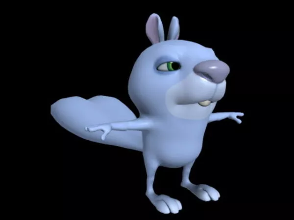 Lowpoly Squirrel In Jungle 3d model