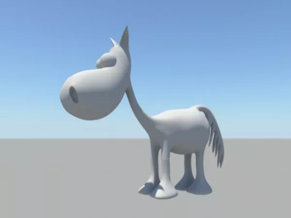 Cartoon Donkey Rig 3d model Cartoon Donkey Rig 3d model