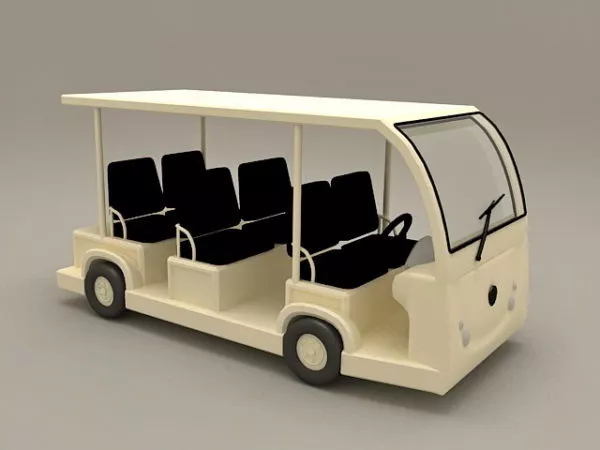 Electric Sightseeing Car 3d model Electric Sightseeing Car 3d model