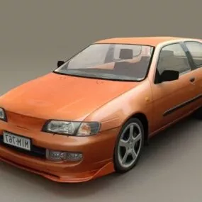 Orange Pinto Wagon 3d model